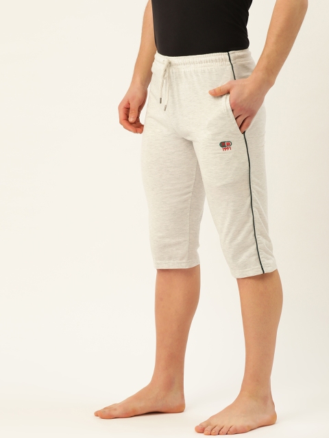 

PORTBLAIR Men Off-White Solid Lounge Shorts