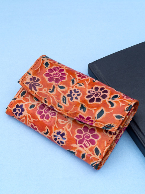 

Golden Peacock Women Multicoloured Self Design Leather Two Fold Wallet, Multi