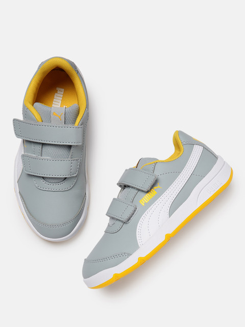 

Puma Boys Grey & White Stepfleex 2 SL VE V PS Colourblocked Sneakers