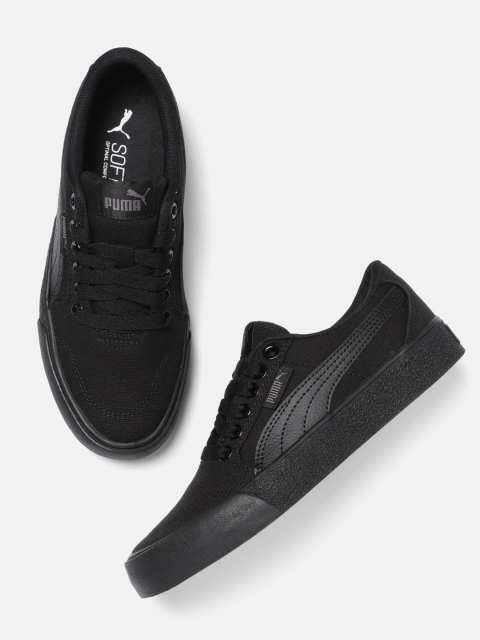 

Puma Boys Black Solid C-Skate Vulc Sneakers