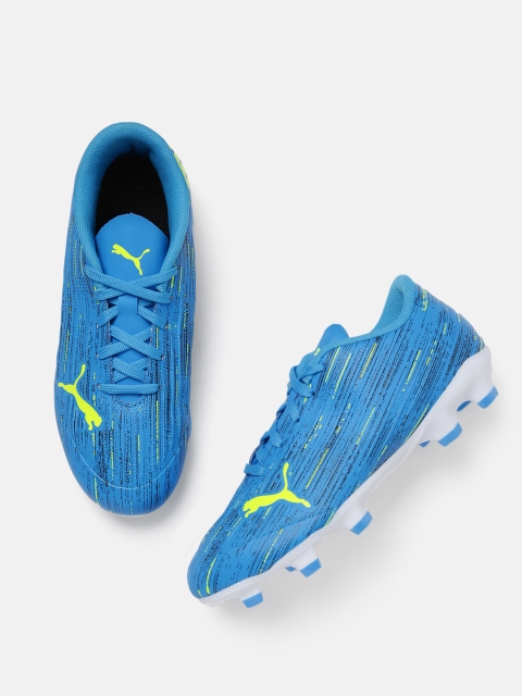 

Puma Boys Blue & Yellow Printed ULTRA 4.2 FG/AG Jr Football Shoes