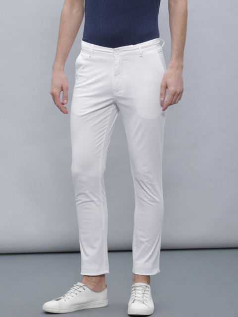

ether Men White Casual Slim Fit Trousers