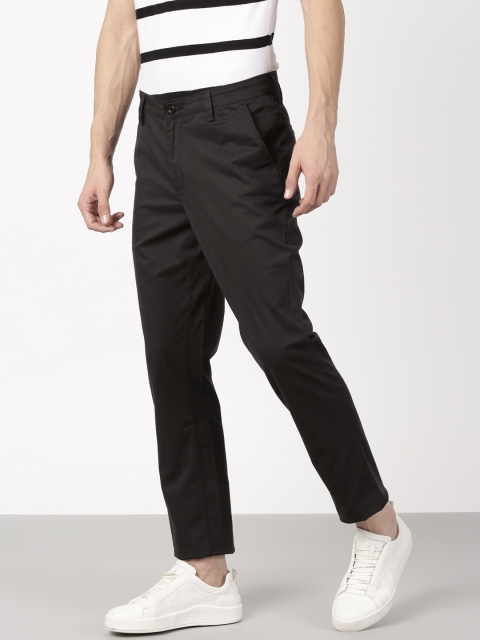 

ether Men Black Casual Regular Fit Trousers