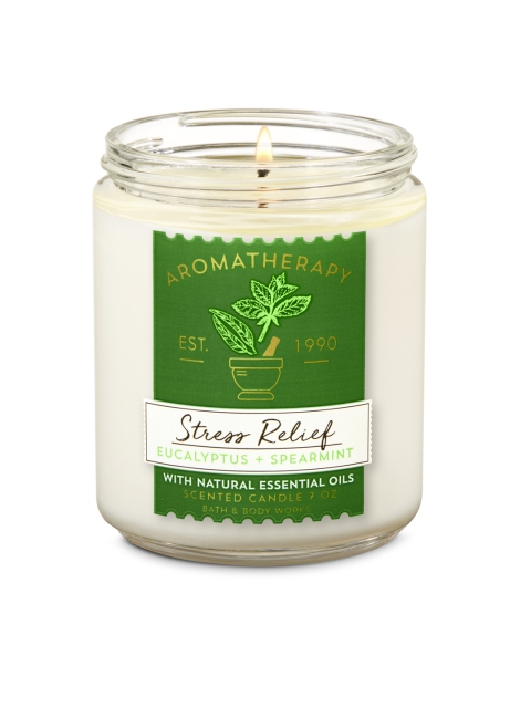 

Bath & Body Works Eucalyptus Spearmint Single Wick Candle, Green