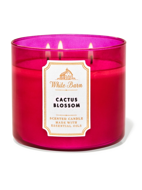 

Bath & Body Works Cactus Blossom 3-Wick Candle, Pink