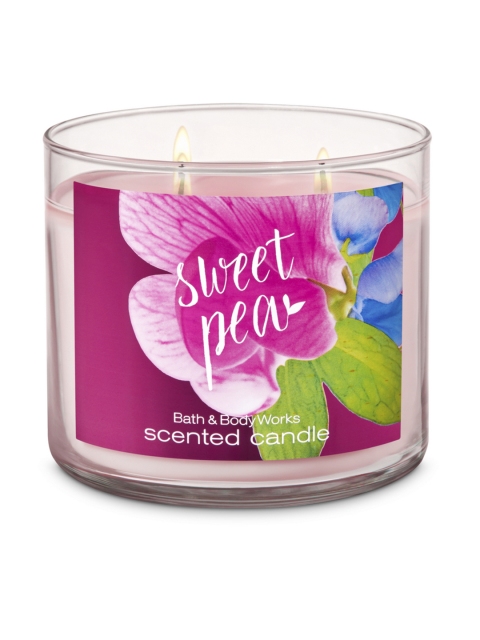

Bath & Body Works Sweet Pea 3-Wick Candle, 411g, Pink