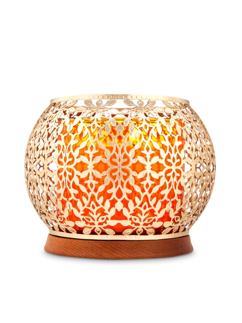 

Bath & Body Works Gold-Toned Cut Out 3-Wick Candle Holder