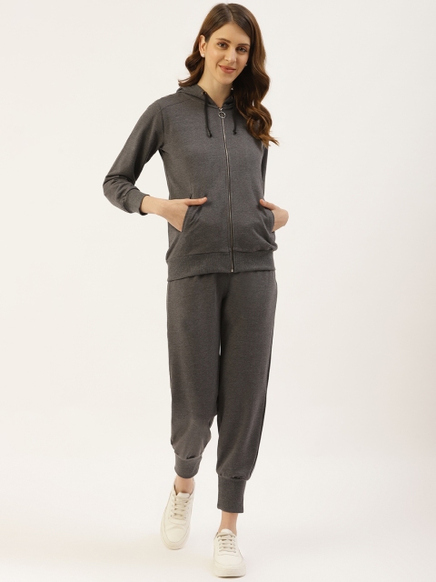 

Laabha Women Charcoal Grey Solid Tracksuit