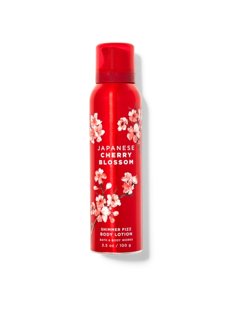 

Bath & Body Works Japanese Cherry Blossom Shimmer Fizz Body Lotion 100 g, Red