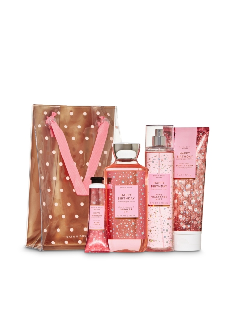 

Bath & Body Works Happy Birthday Champagne Toast Bath Body Gift Set, Pink