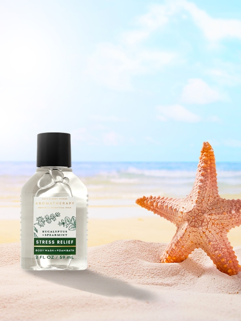 

Bath & Body Works Eucalyptus Spearmint Travel Size Body Wash & Foam Bath 59 ml, White