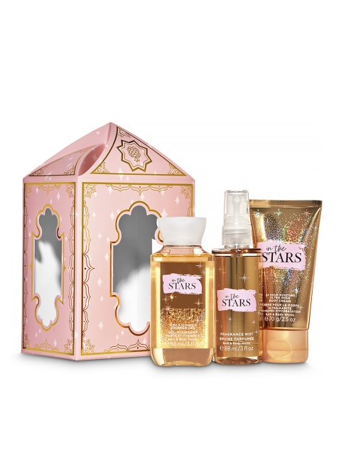 

Bath & Body Works Unisex In The Stars Lantern Mini Bath and Body Gift Set, Gold