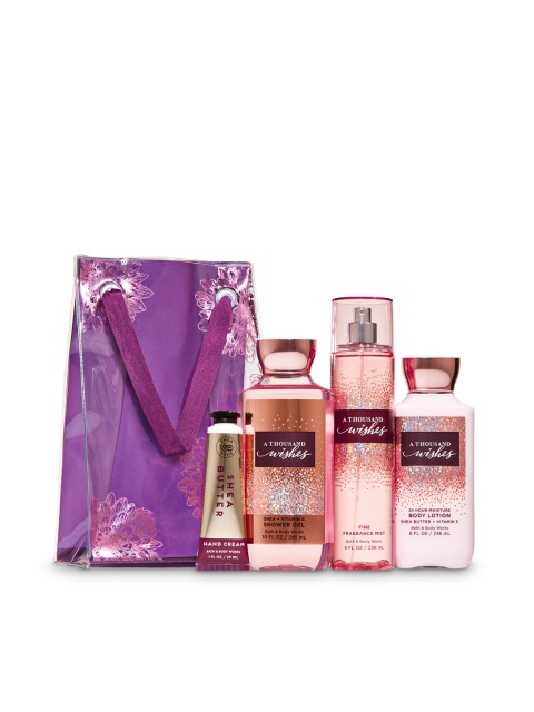 

Bath & Body Works A Thousand Wishes Gift Bag Set, Pink