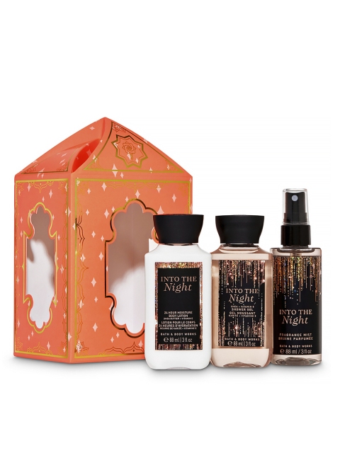 

Bath & Body Works Unisex Into The Night Lantern Mini Bath and Body Gift Set, Black