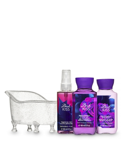 

Bath & Body Works Dark Kiss Bathtub Mini Bath and Body Gift Set, Purple