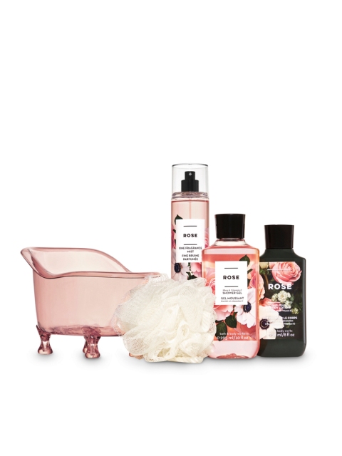 

Bath & Body Works Unisex Rose Bathtub Bath & Body Gift Set, Pink