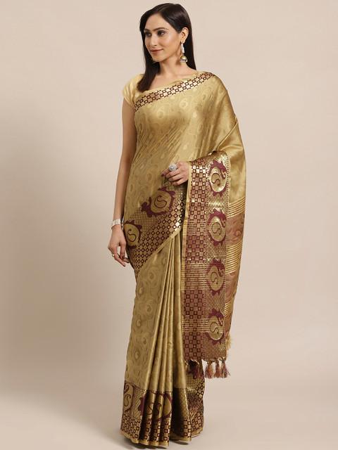 

KALINI Beige Woven Design Saree