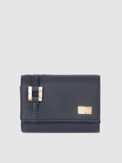 

Baggit Women Navy Blue Solid Two Fold Wallet