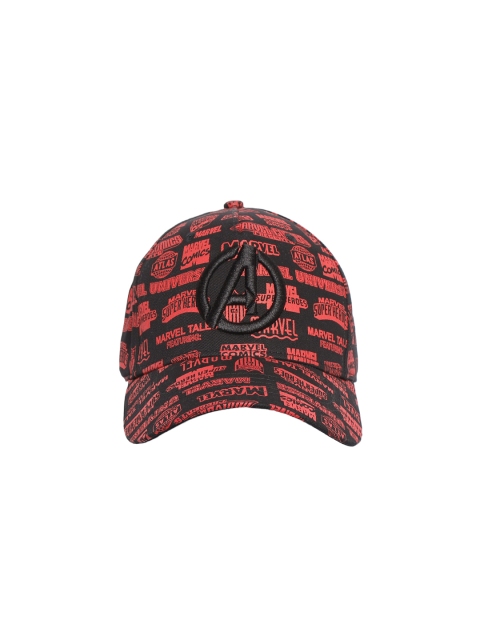 

Kook N Keech Men Red & Black Printed Avengers Baseball Cap