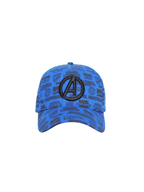 

Kook N Keech Men Blue & Black Printed Avengers Baseball Cap