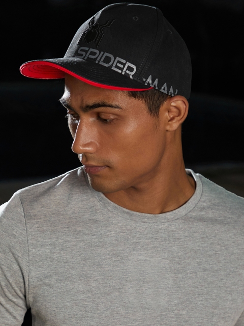 

Kook N Keech Men Black Embroidered Spiderman Marvel Snapback Cap