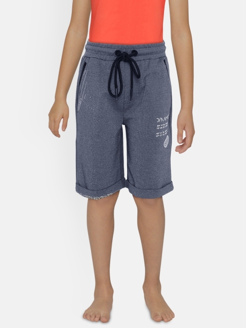 

Sweet Dreams Boys Navy Blue Solid Lounge Shorts With Printed Detail