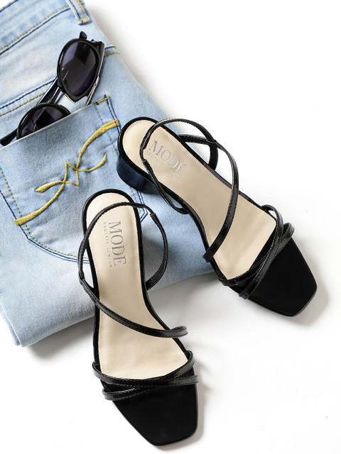 

Mode by Red Tape Women Black Solid Block Heels