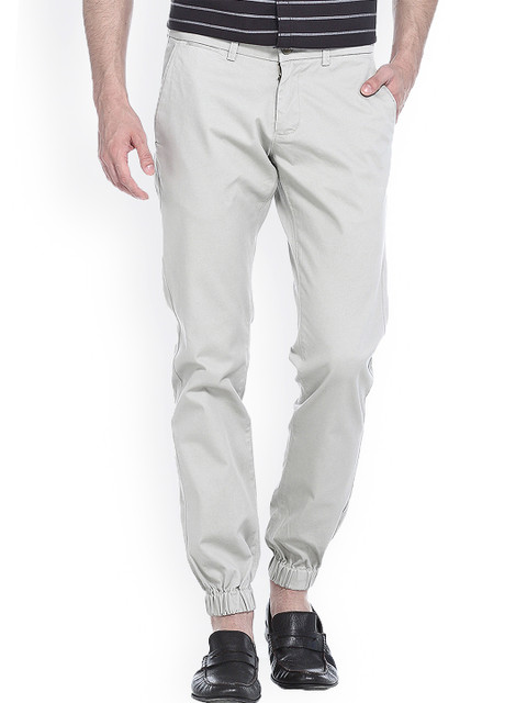 

Basics White Slim Fit Jogger Trousers