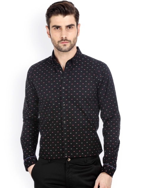 

Basics Black Slim Fit Smart Casual Shirt