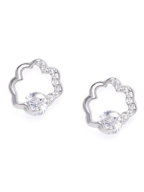 

GIVA 925 Sterling Silver Rhodium-Plated Cubic Zirconia Floral Studs