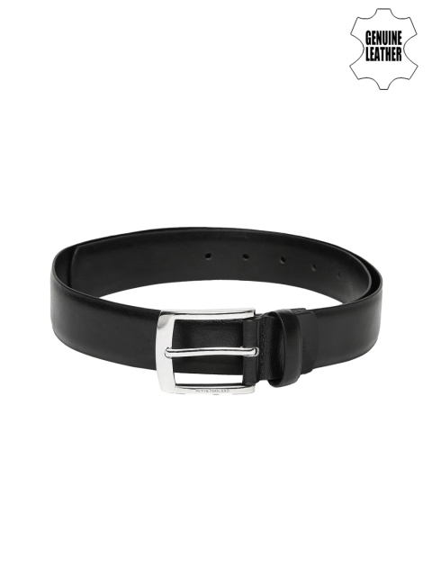

Peter England Men Black Leather Belt