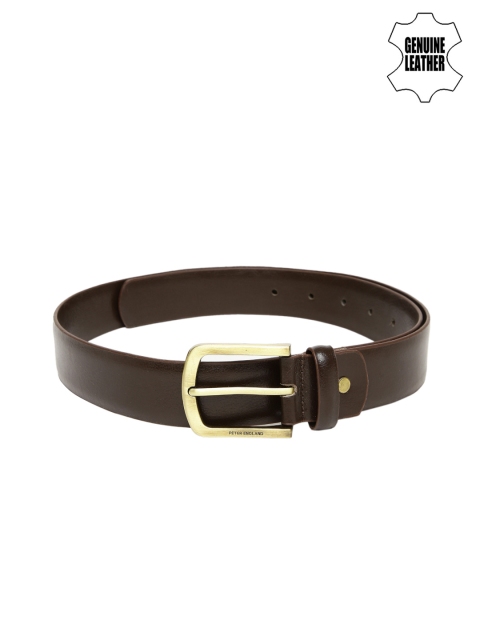 

Peter England Statements Men Brown Leather Belt