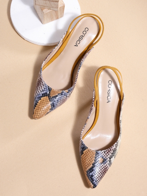 

CORSICA Women Multicoloured Snakeskin Print Pumps, Multi