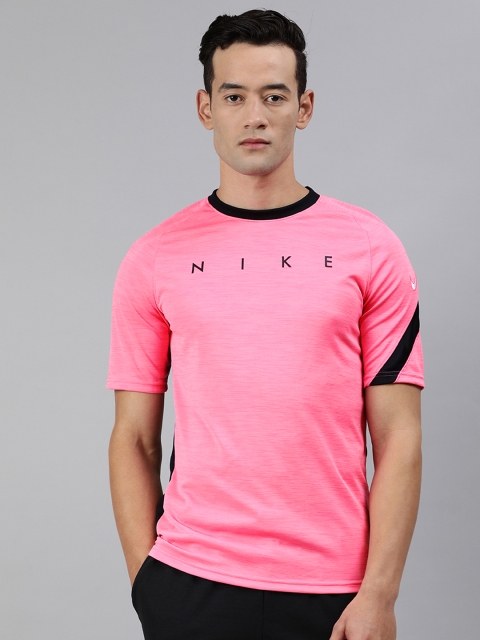 

Nike Men Pink Printed Round Neck ACD TOP SS GX FPHT T-shirt