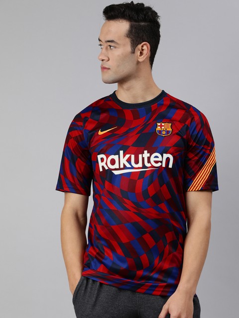

Nike Men Red Printed Round Neck T-shirt