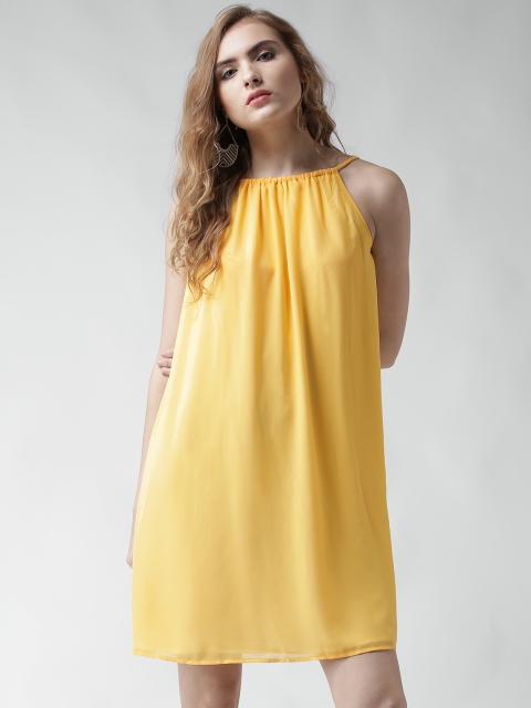 

Metersbonwe Yellow Polyester A-Line Dress