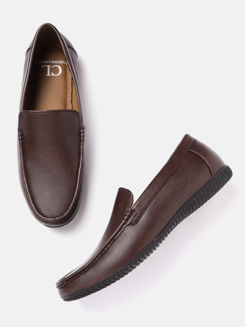 

Carlton London Men Coffee Brown Solid Smart Casual Loafers