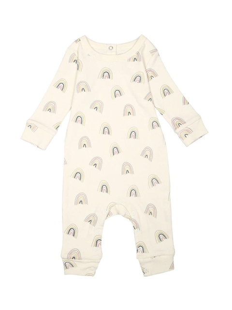 

Nino Bambino Infant Kids Cream-Coloured Printed Organic Cotton Sustainable Rompers
