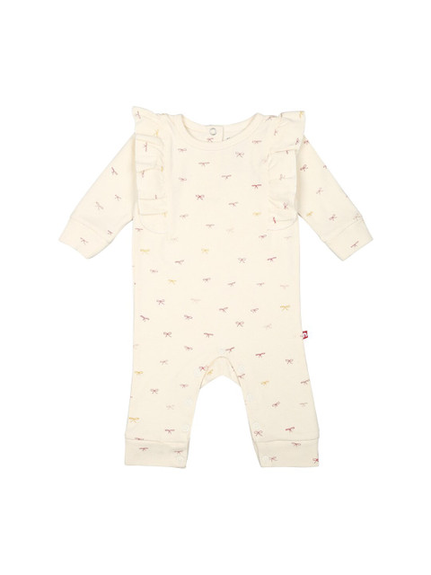 

Nino Bambino Infant Kids Pink Printed Organic Cotton Sustainable Romper