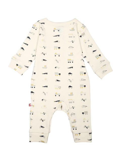 

Nino Bambino Infant Kids Cream-Coloured Printed Organic Cotton Sustainable Rompers