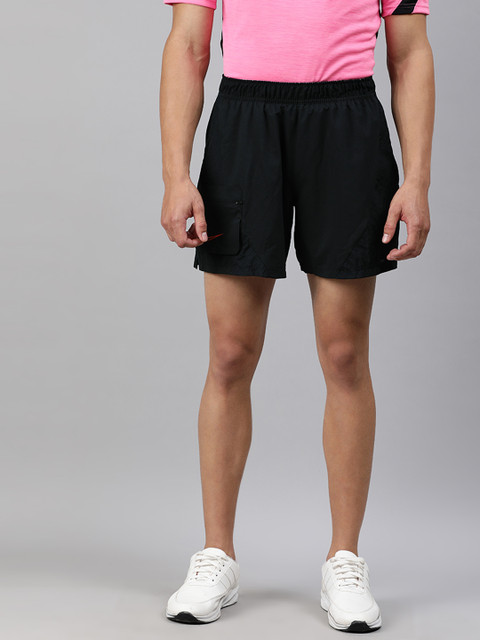 

Nike Men Black Solid Regular Fit AS M NK PX Training Sports Shorts