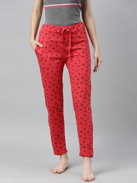 

Enviously Young Women Fuchsia Pink Printed Lounge Pants