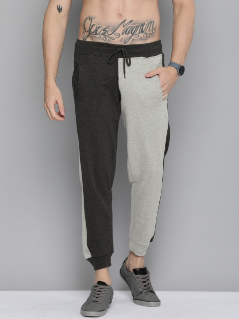 

HERE&NOW Men Grey Colourblocked Joggers