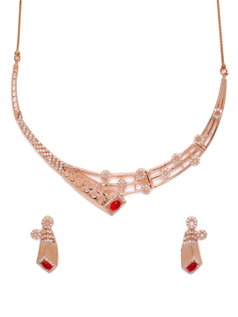 

AccessHer Gold-Plated CZ & AD Studded Handcrafted Jewellery Set