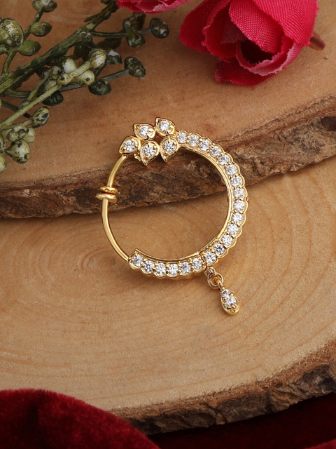

AccessHer Gold-Plated AD Studded Handcrafted Nosepin