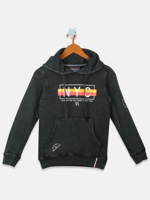 

Monte Carlo Boys Green Printed Hooded Sweatshirt