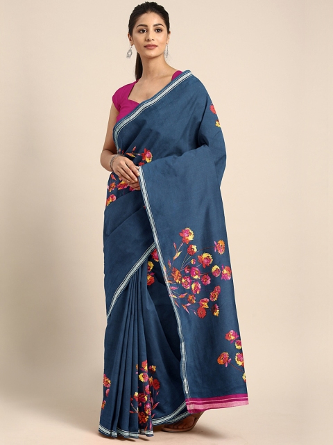 

KALINI Blue & Pink Printed Saree