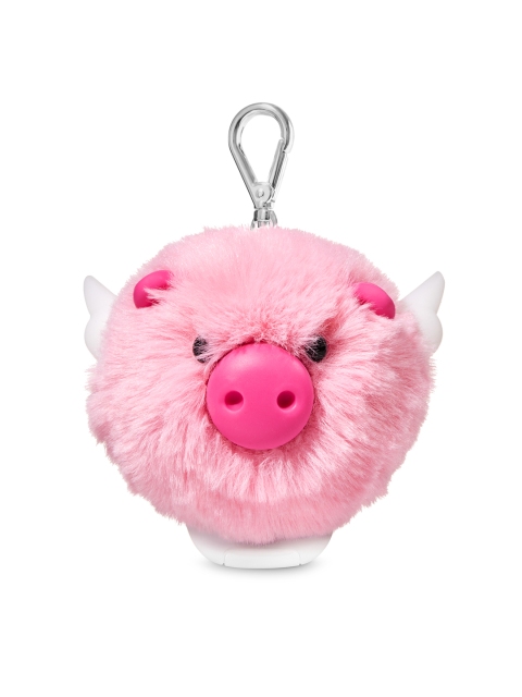 

Bath & Body Works Pink Flying Pig Pom Pocket Bac Sanitizer Holder