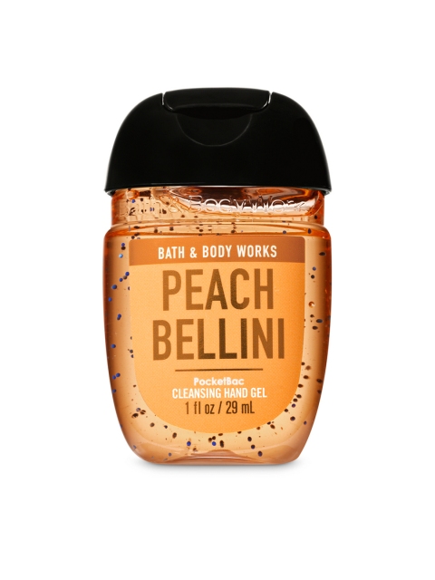 

Bath & Body Works Unisex Peach Bellini PocketBac Cleansing Hand Gel- 29 ml, Orange
