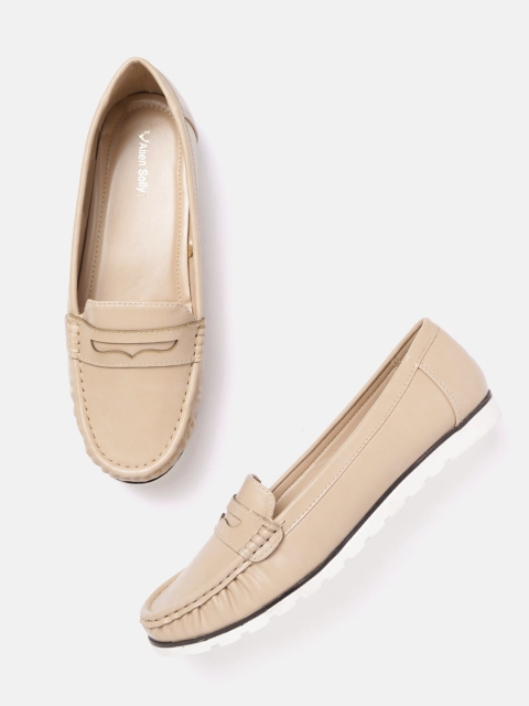 

Allen Solly Women Beige Solid Penny Loafers